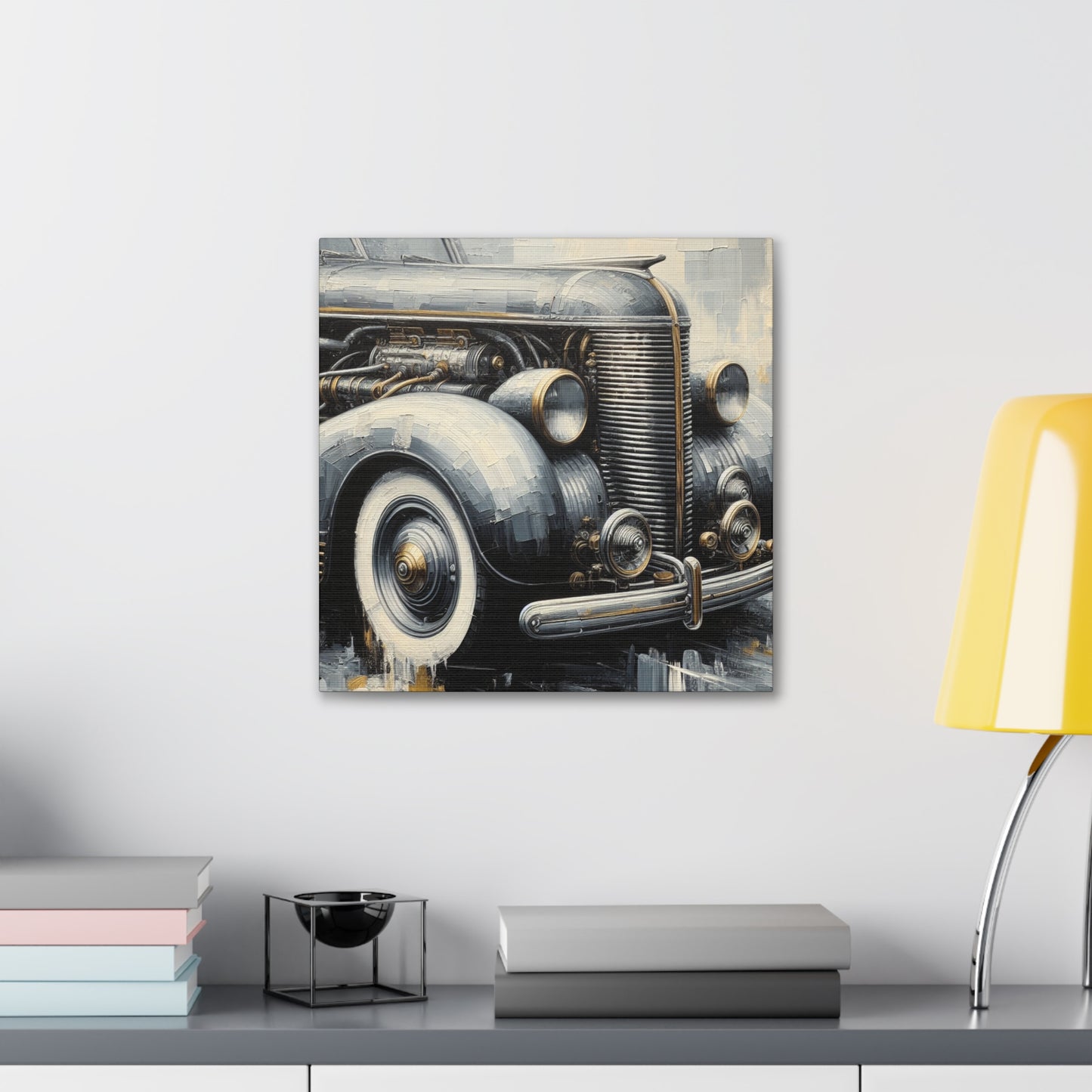 Gleaming Steel Radiance - Canvas