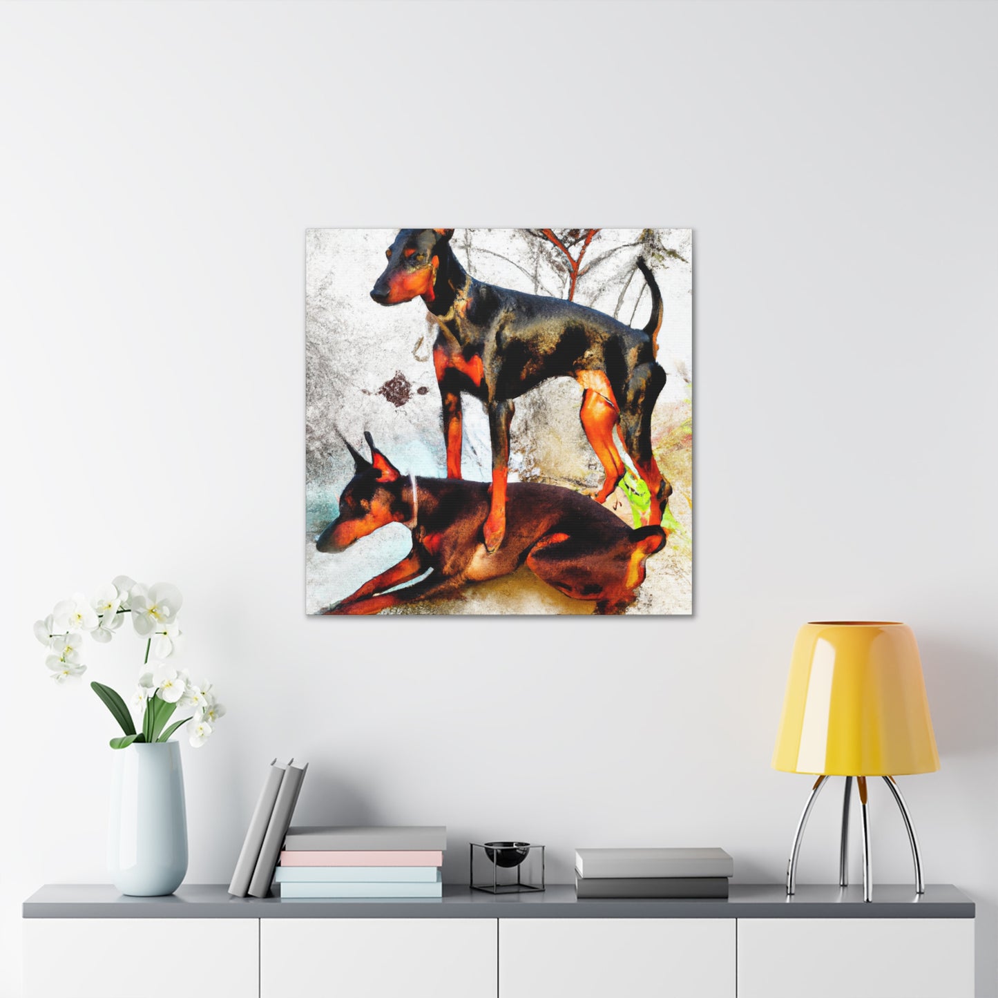 "Doberman's Bold Spirit" - Canvas