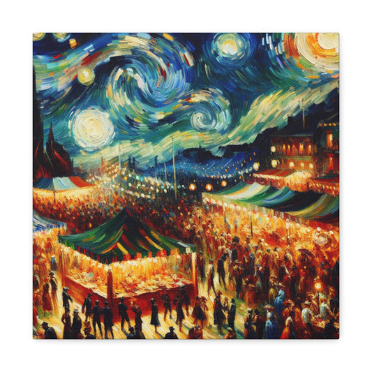 Vibrant Festival Revelry - Canvas