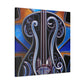 "Bass Guitar Art Deco" - Canvas