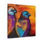 "Lovebirds Bridges Heavens" - Canvas