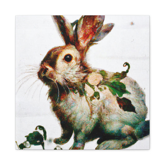 Rabbit in Art Nouveau - Canvas