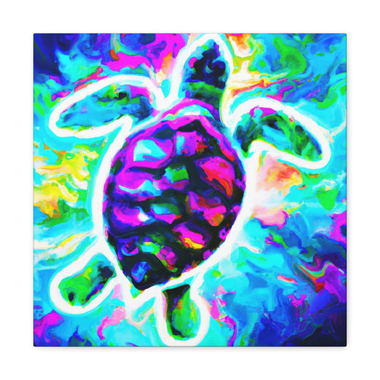 "Sea Turtle Mosaic Bliss" - Canvas