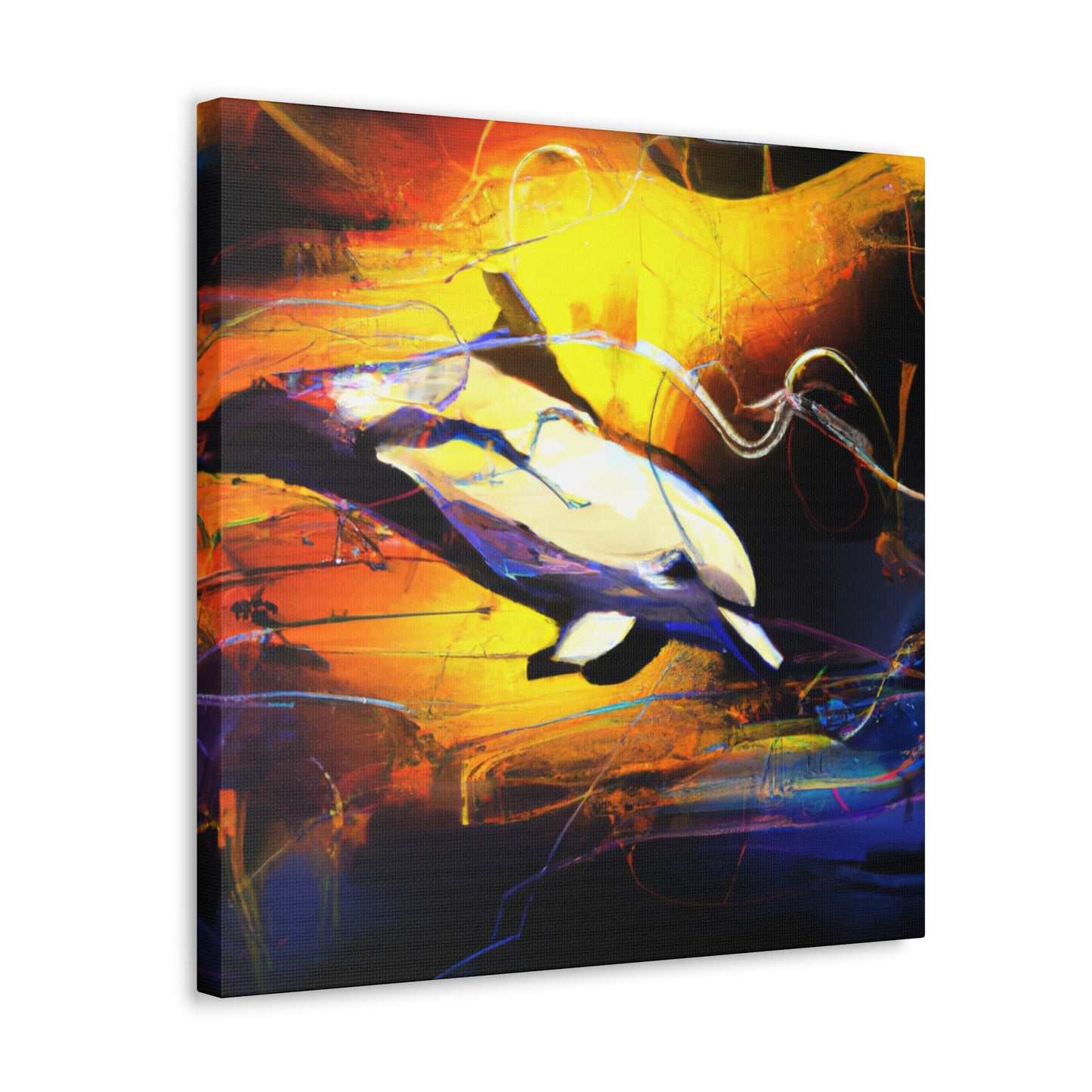 Dolphins in Moonlight - Canvas