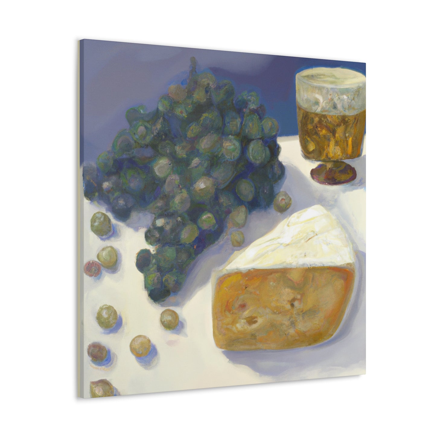 Cheese and Grapes Feast - Canvas