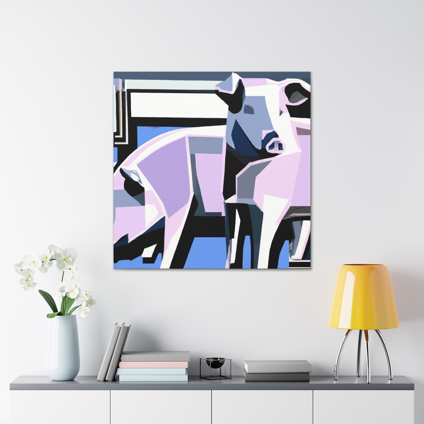 Pig in Art Deco - Canvas