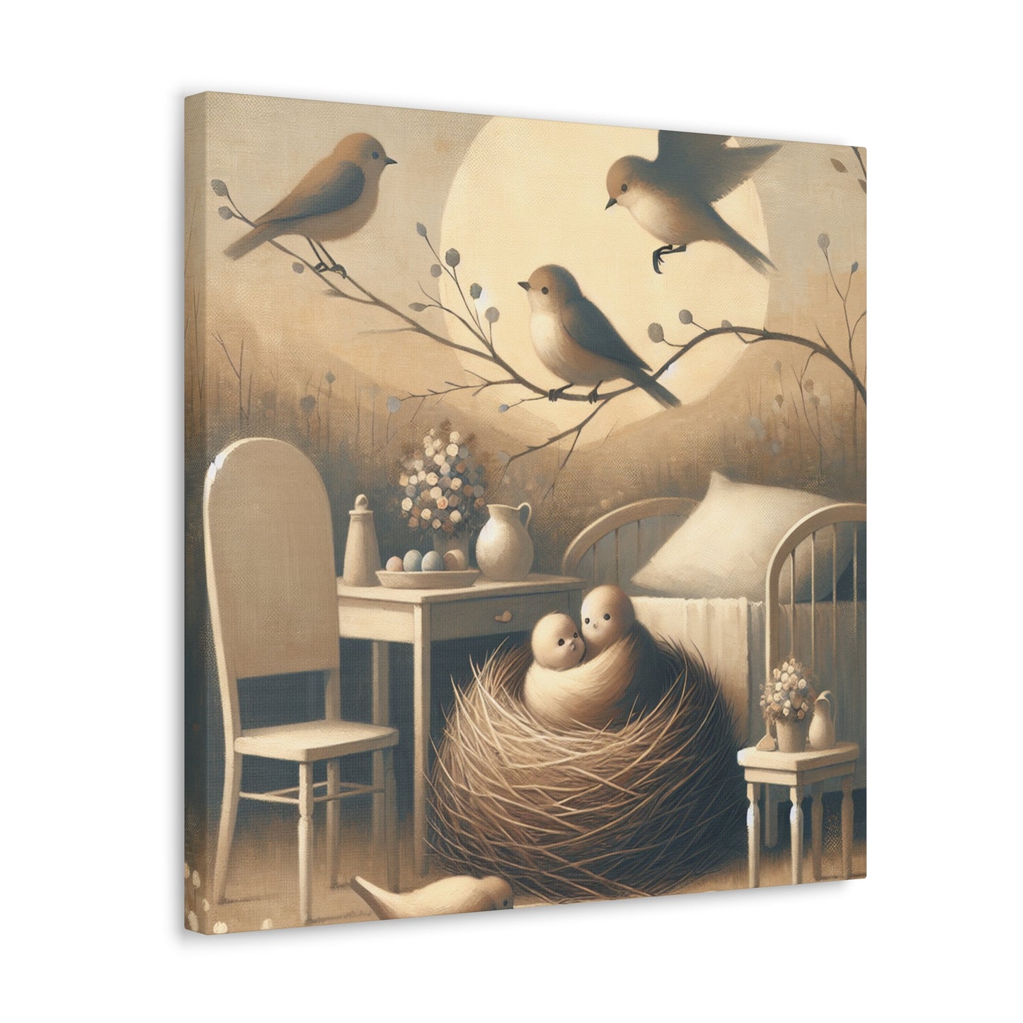 "Feathers' Whimsical Abode" - Canvas