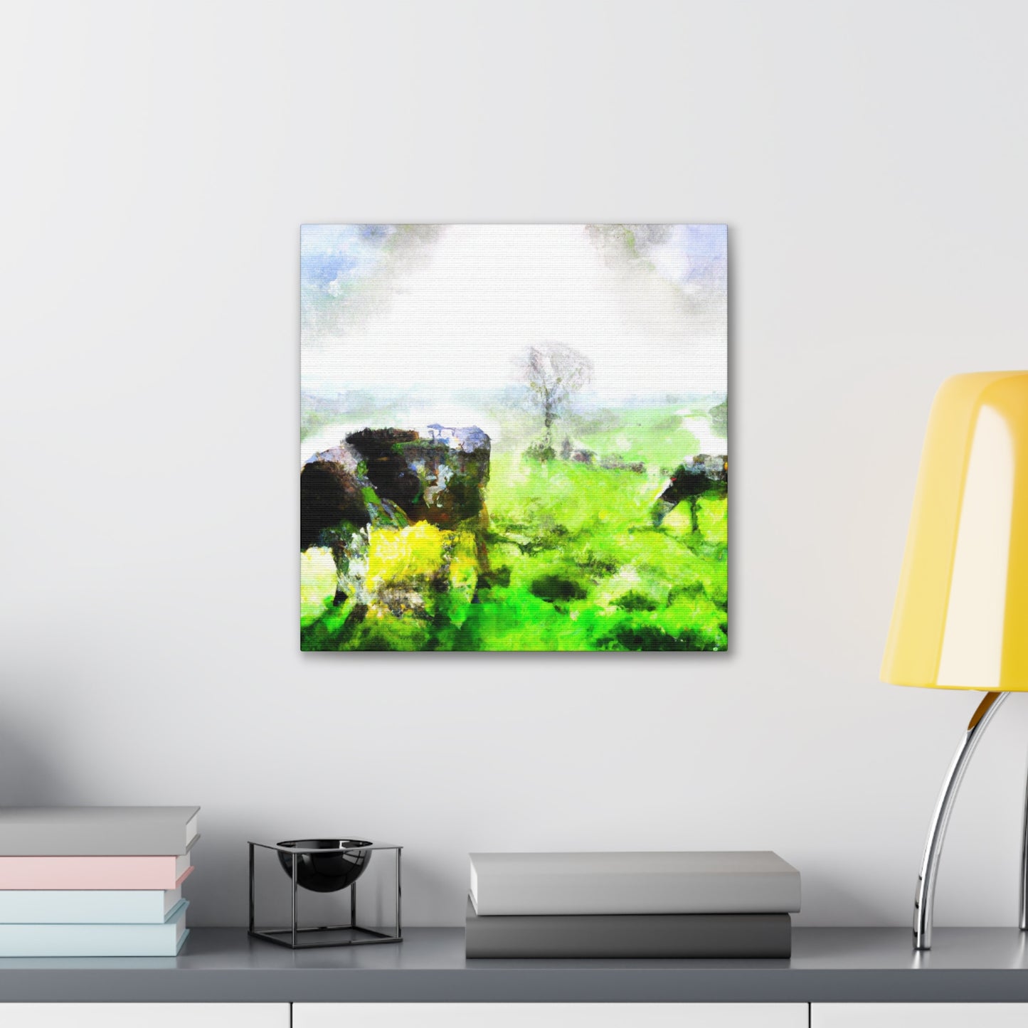 Milky White Mooing - Canvas