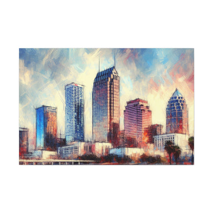 "Vibrant Urban Sunshine" - Canvas