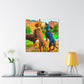 "Dappled Dachshund Delight" - Canvas