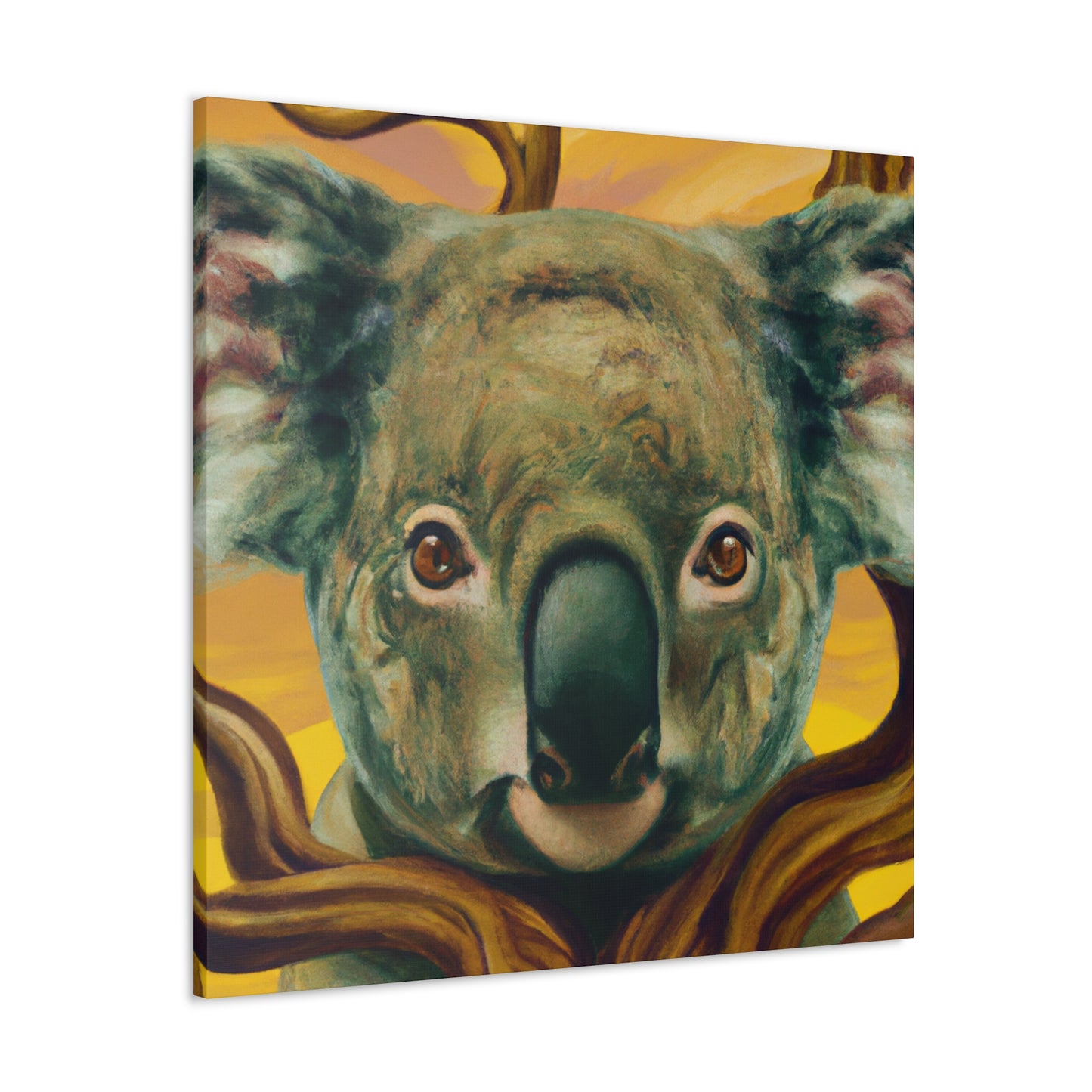 "Koala in Moonlight Glow" - Canvas