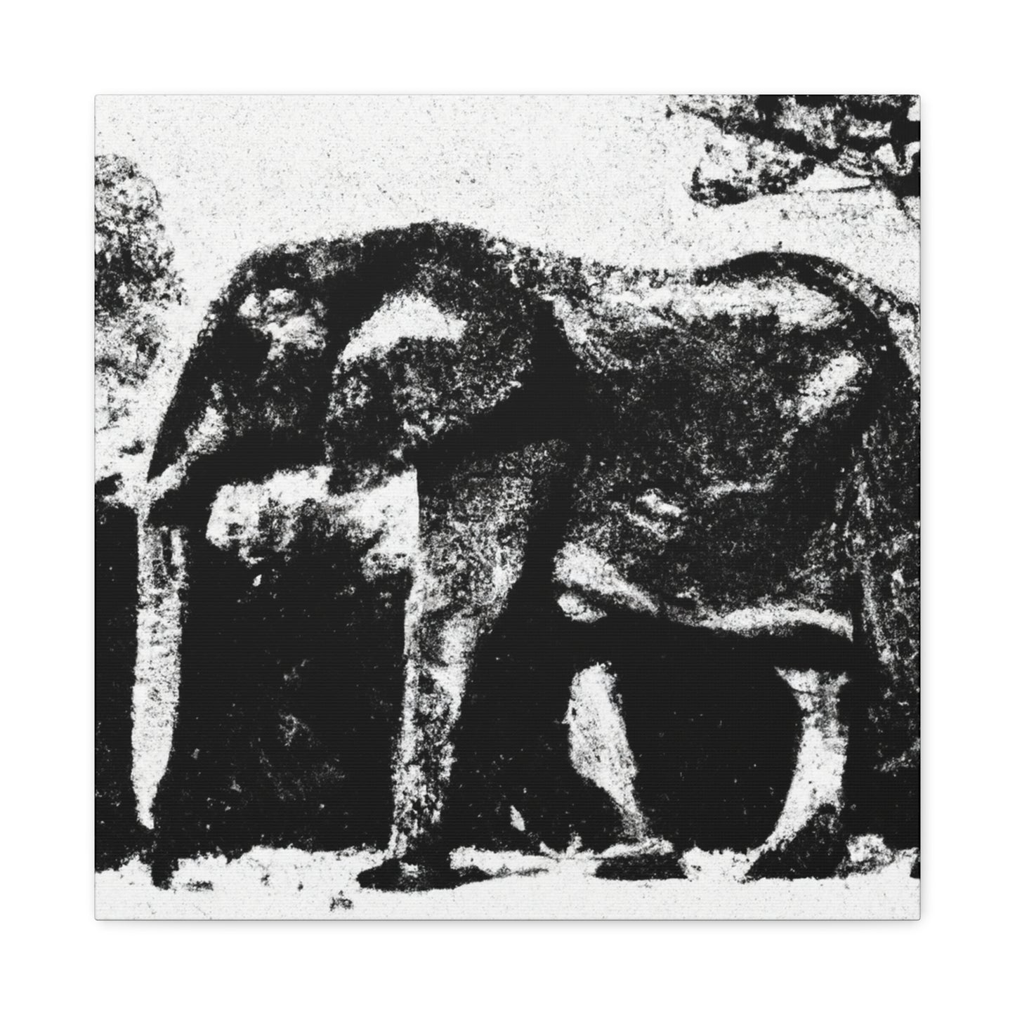 "Elephant's Dreamy Expression" - Canvas