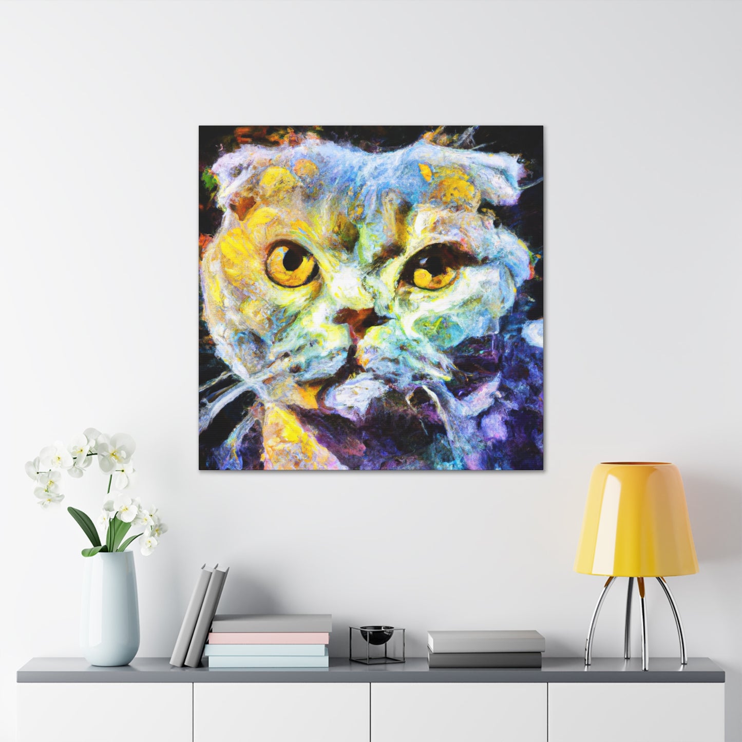 Scottish Fold Impasto - Canvas