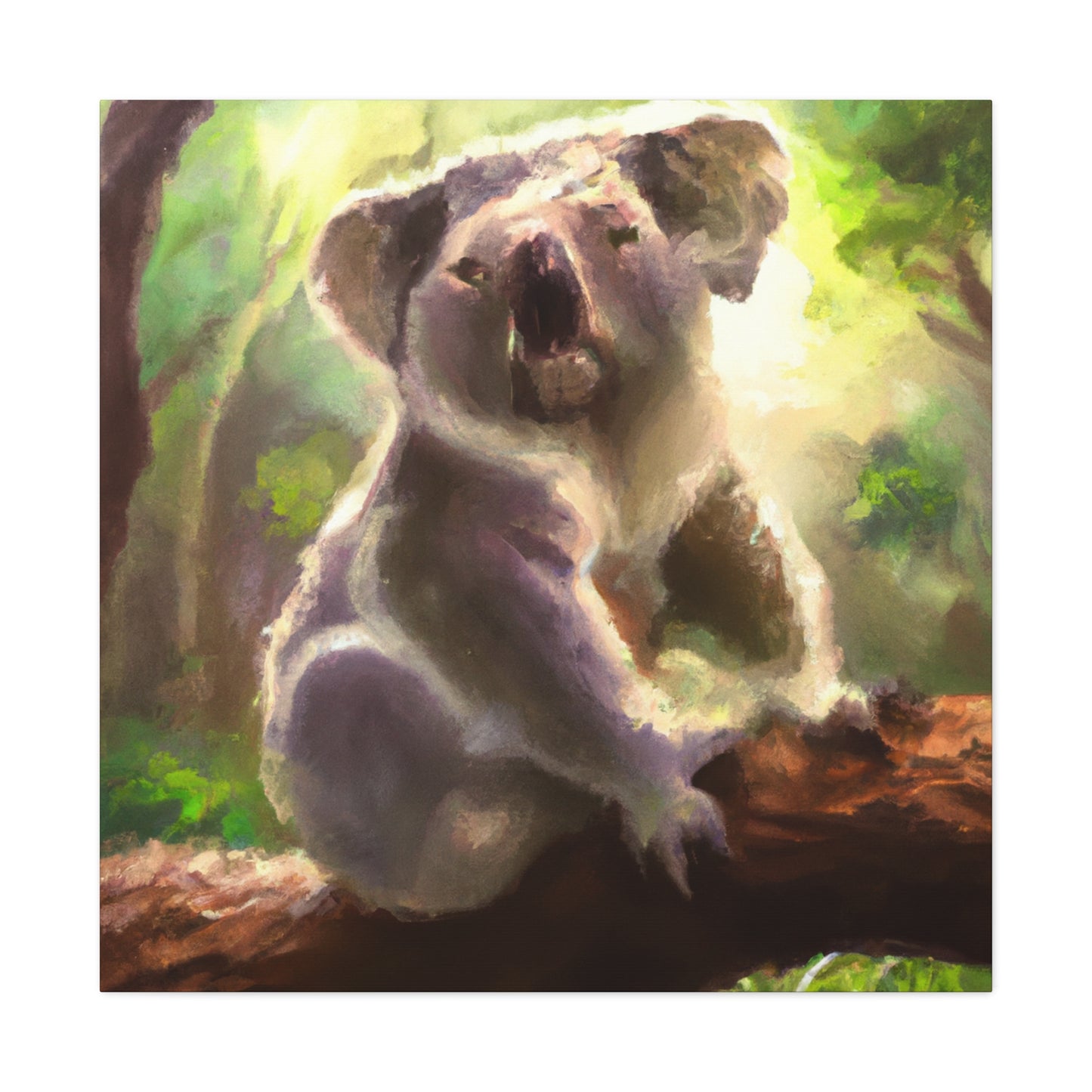 "Koala Sleepy Embrace" - Canvas