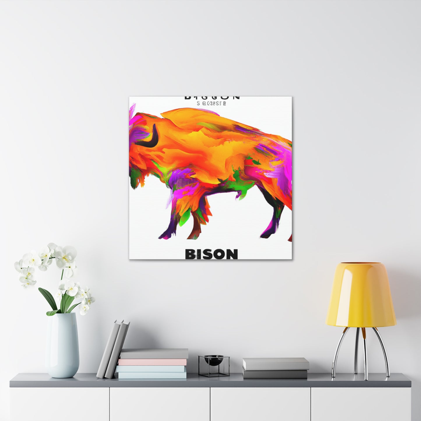 "Bison in Technicolor" - Canvas