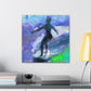 Surfers on Wave Crest - Canvas