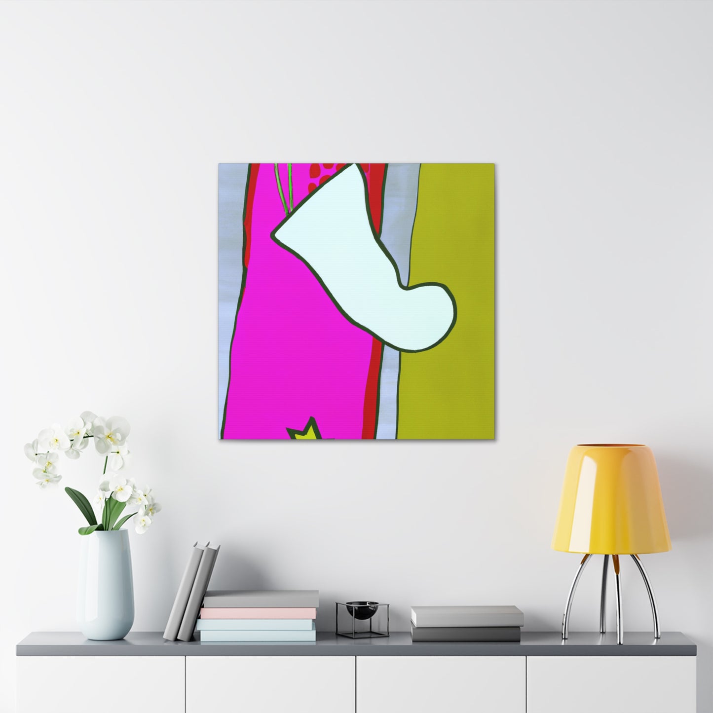 "Stockings in Neon Colors" - Canvas