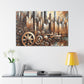 "Industrial Dreams Unveiled" - Canvas