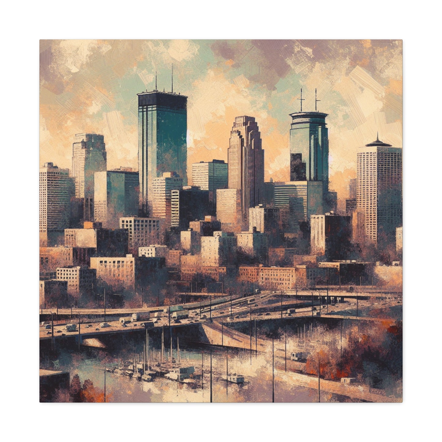 "Urban Symphony: Minneapolis" - Canvas