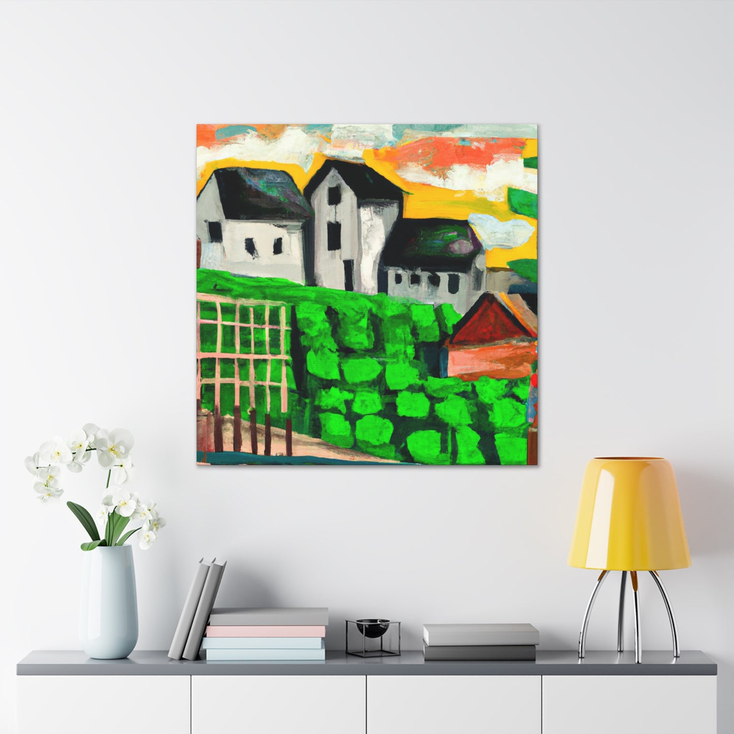 Farmhouse in Moonlight - Canvas