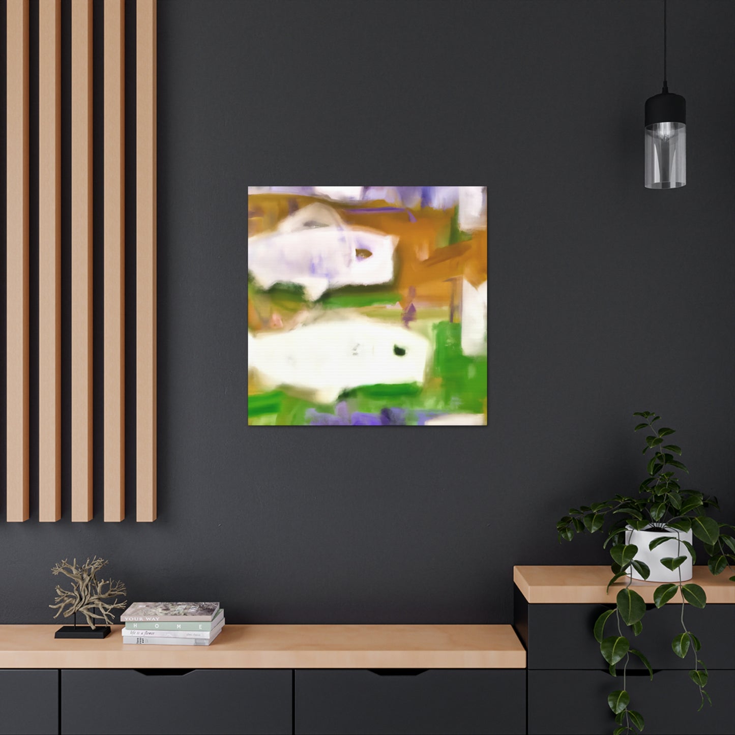 Salmon Swim in Deco - Canvas