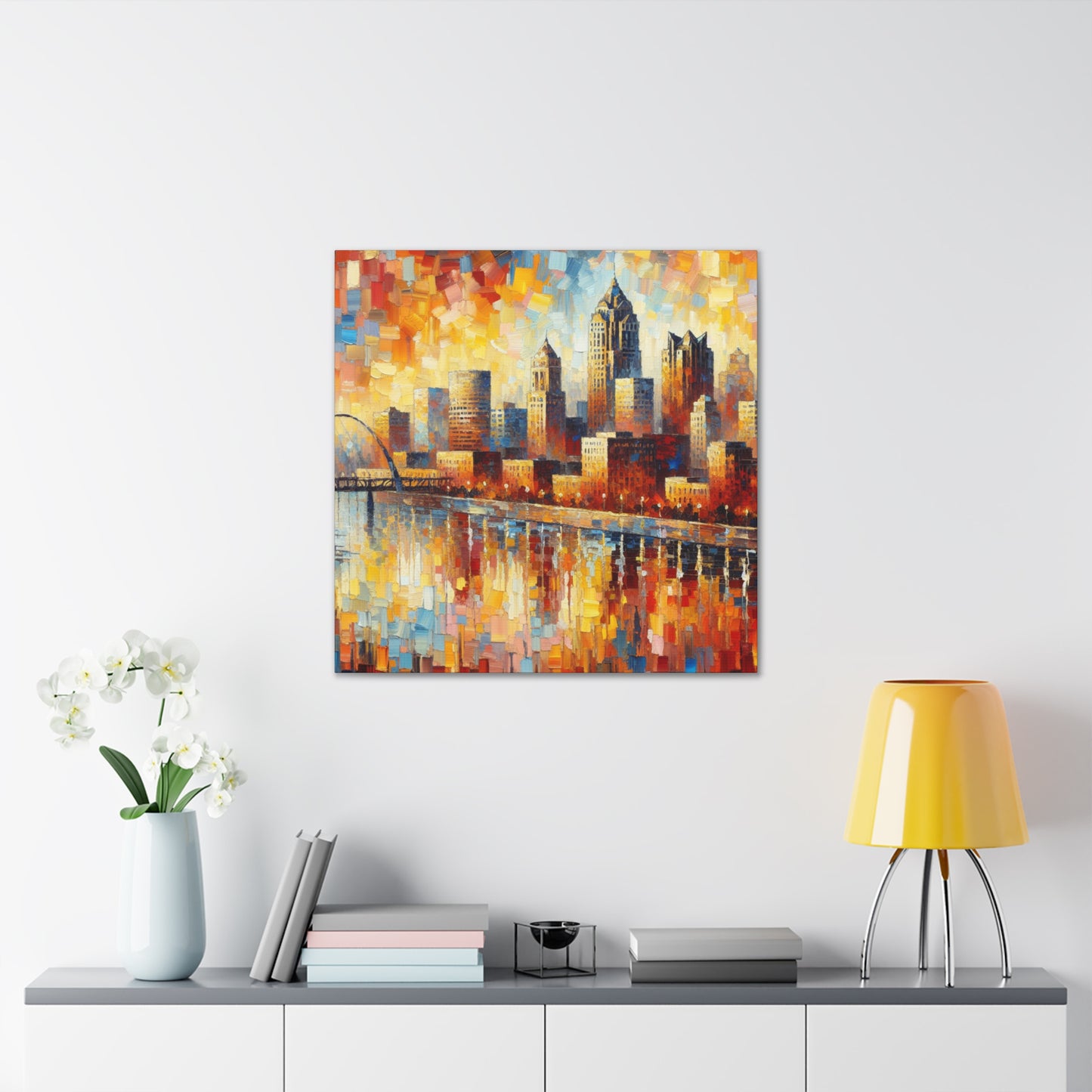 City in Vivid Hues - Canvas