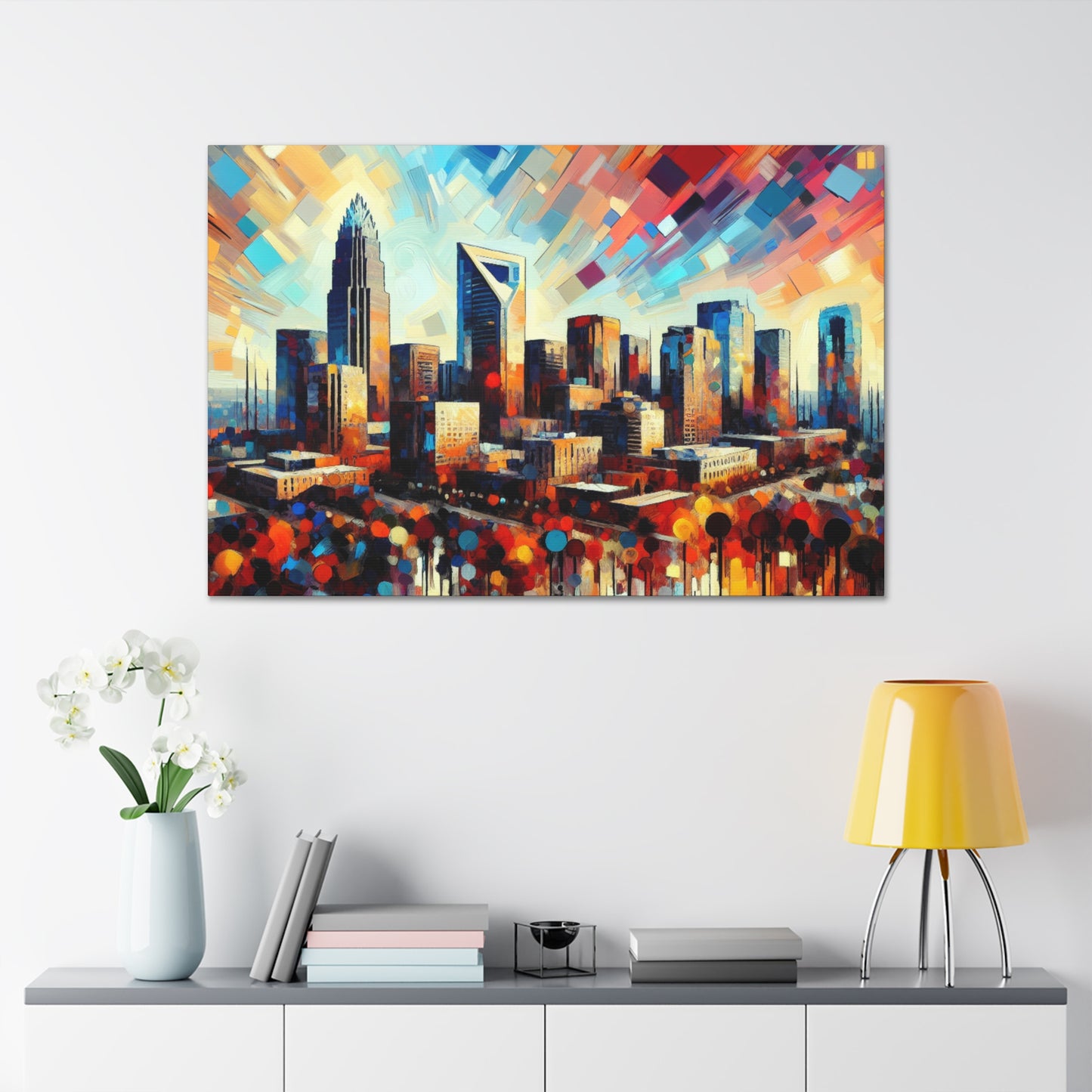 "Metropolitan Vibrance Charlotte Nights" - Canvas