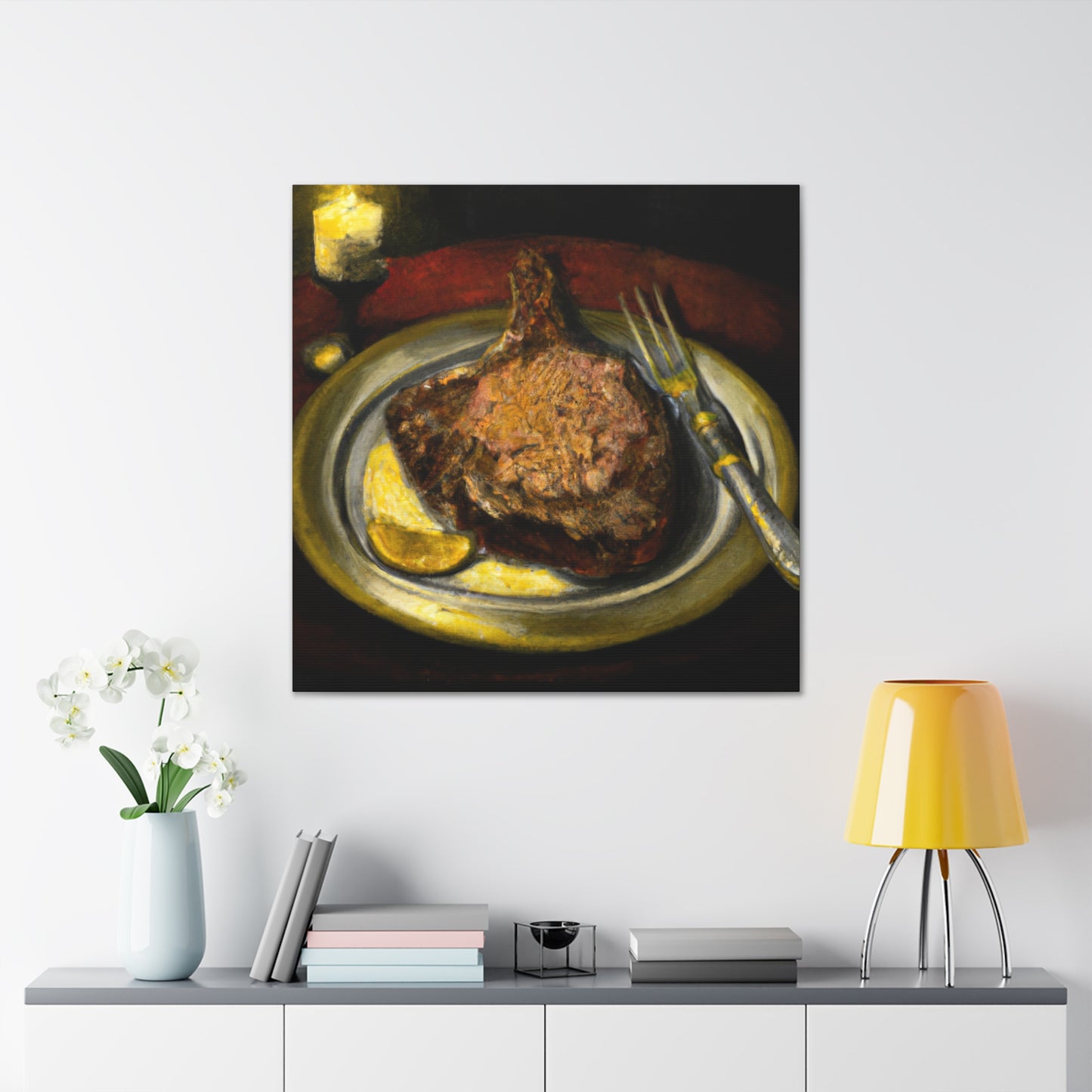 "Steak in Neoclassicism" - Canvas