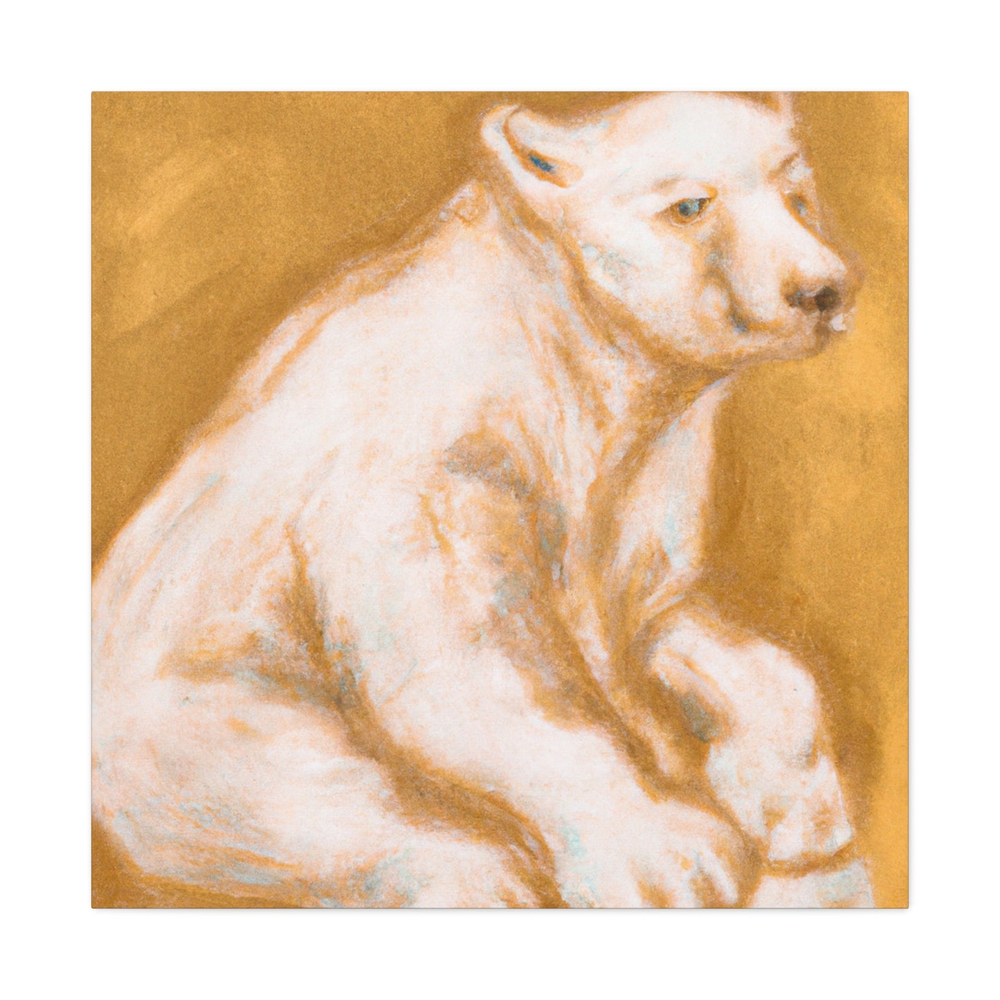 Polar Bear in Baroque. - Canvas