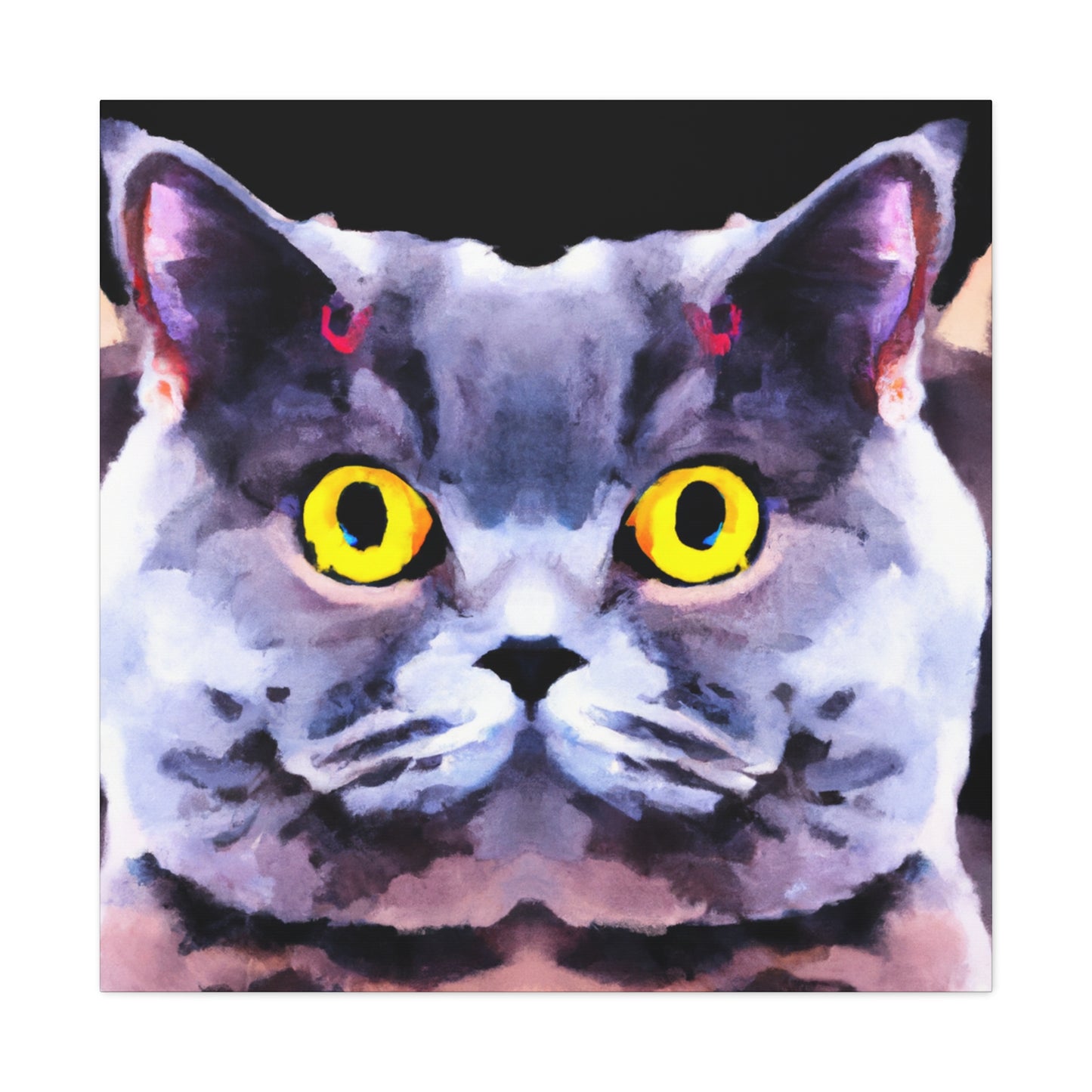 "Cute British Shorthair" - Canvas