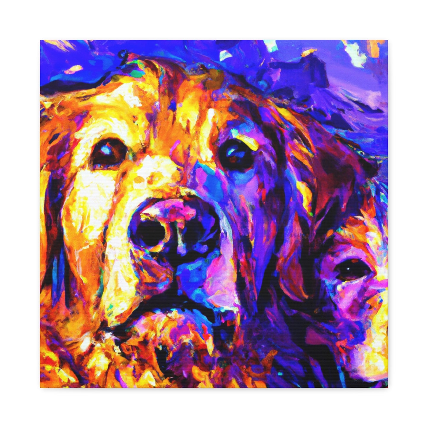 "Golden Retriever Dreamscape" - Canvas