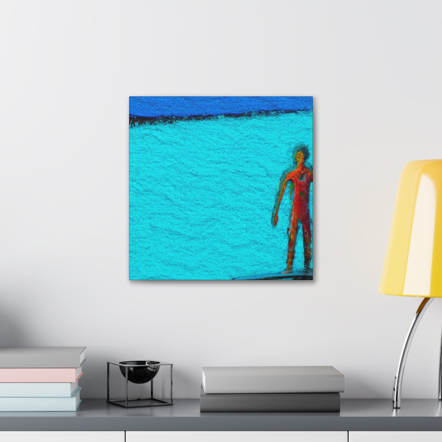 Surfing the Sunset Waves - Canvas