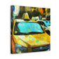 "Taxi at Dusk" - Canvas