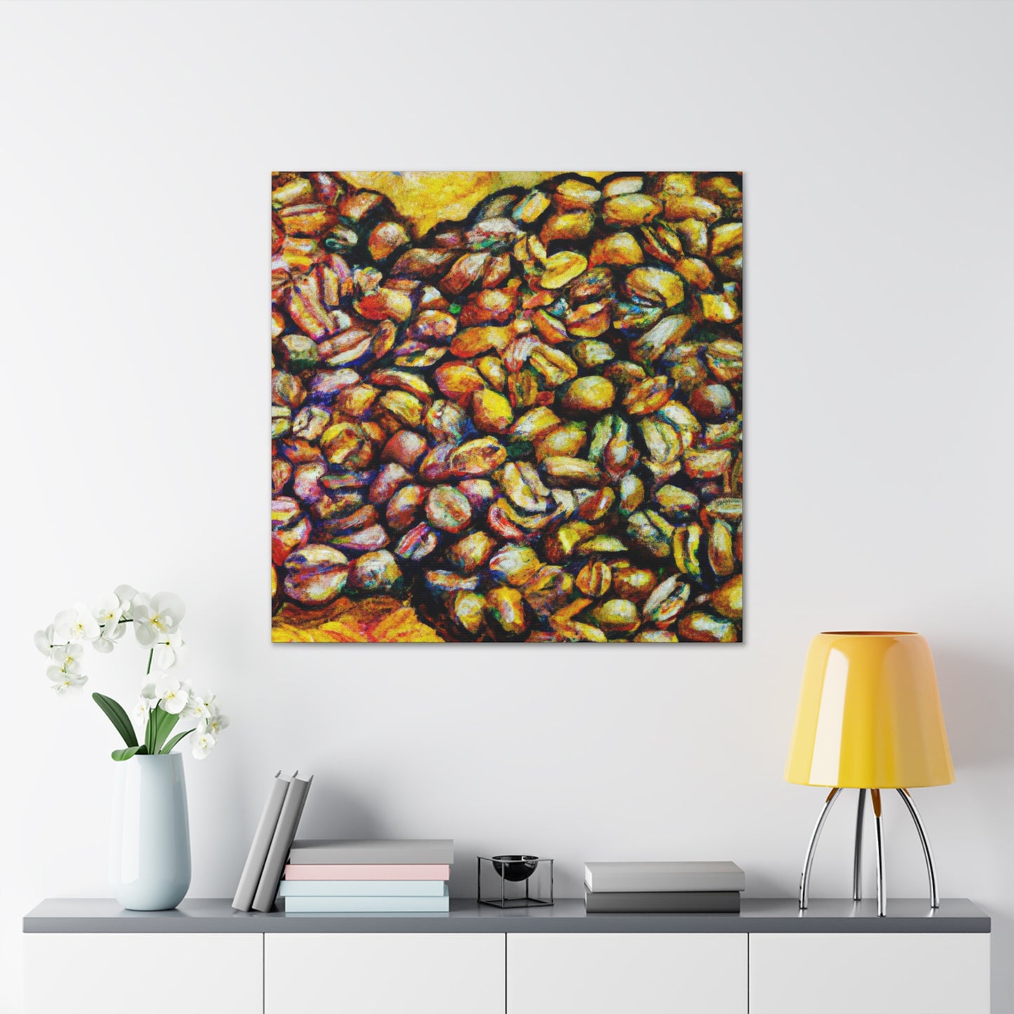 "Coffee Beans Impressionism" - Canvas