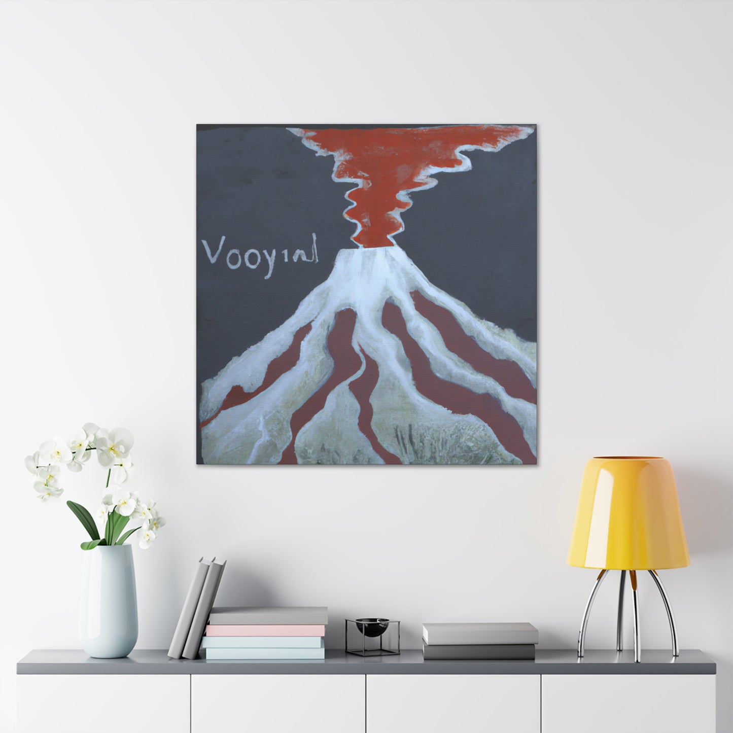 Volcano's Fiery Majesty - Canvas