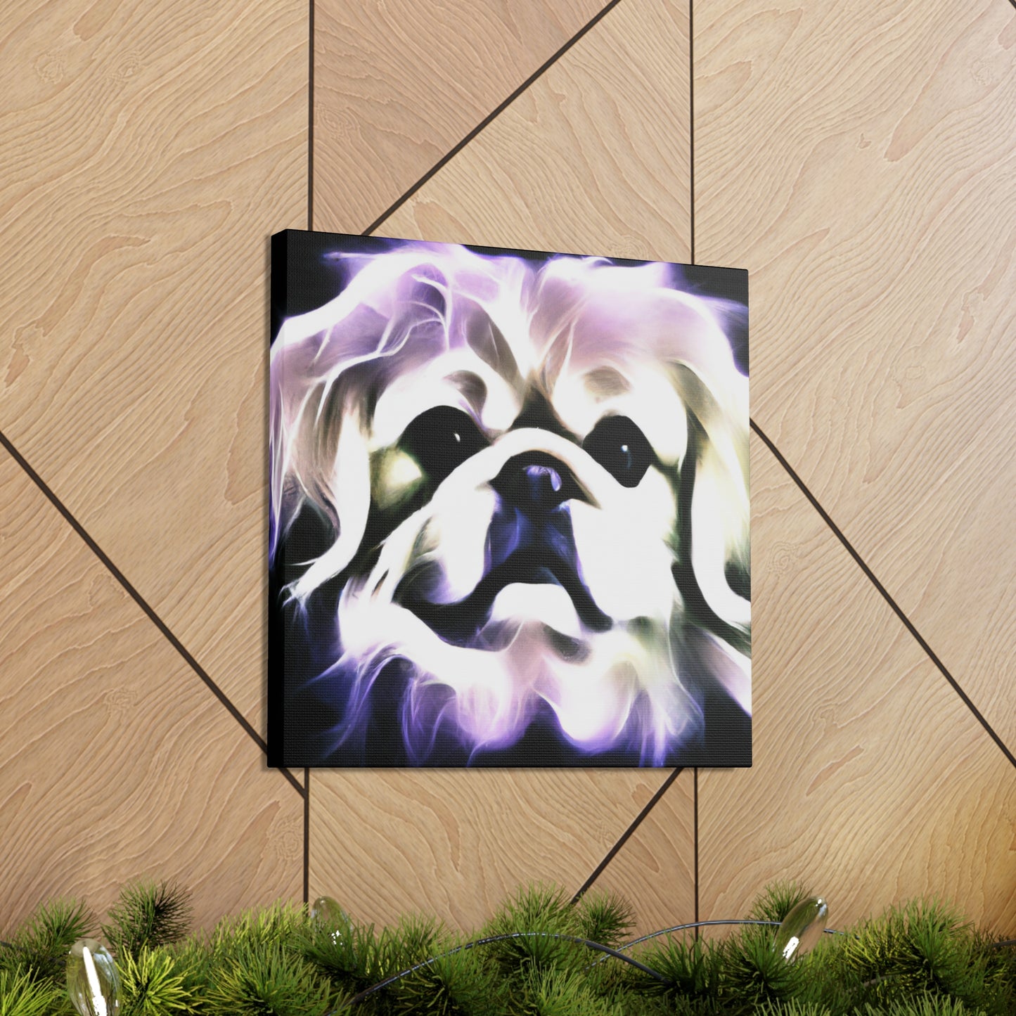 Pekingese Night Illumination - Canvas