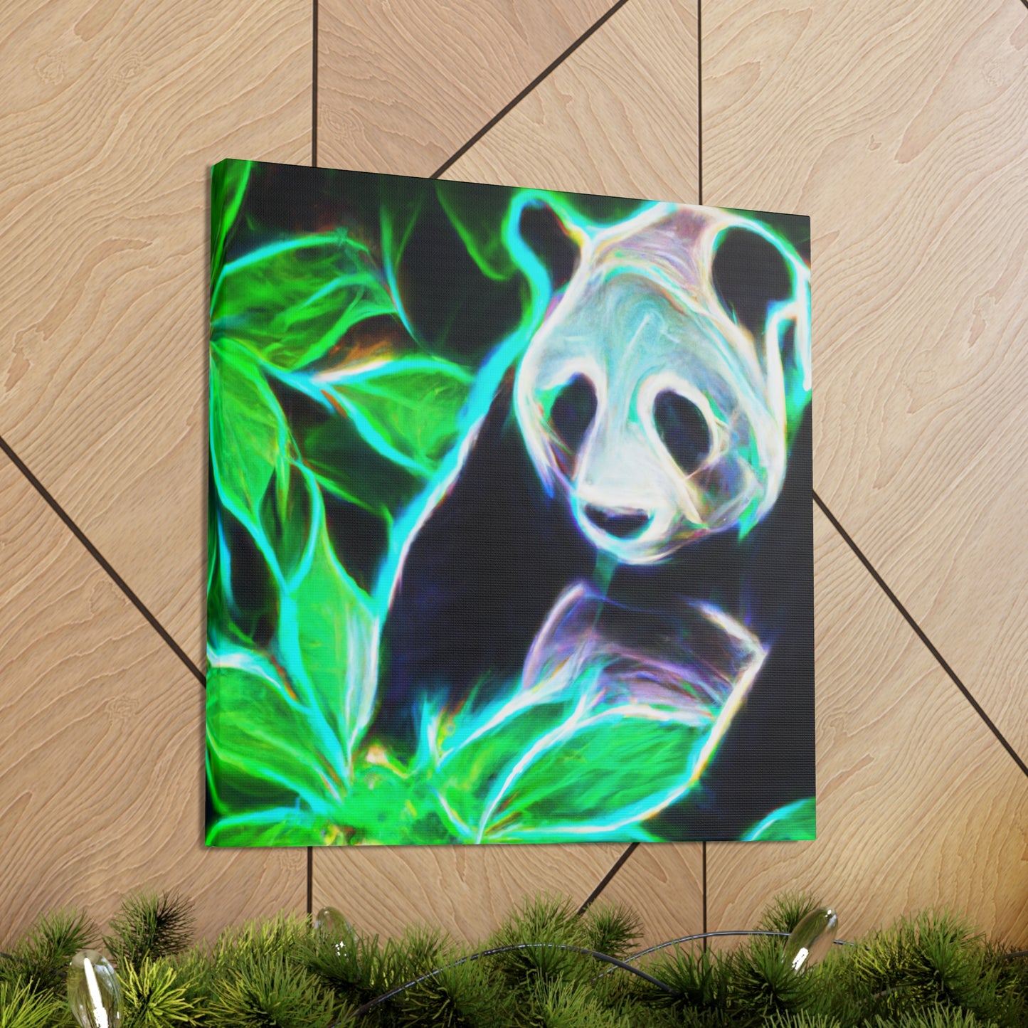 Giant Panda Mosaic Art - Canvas