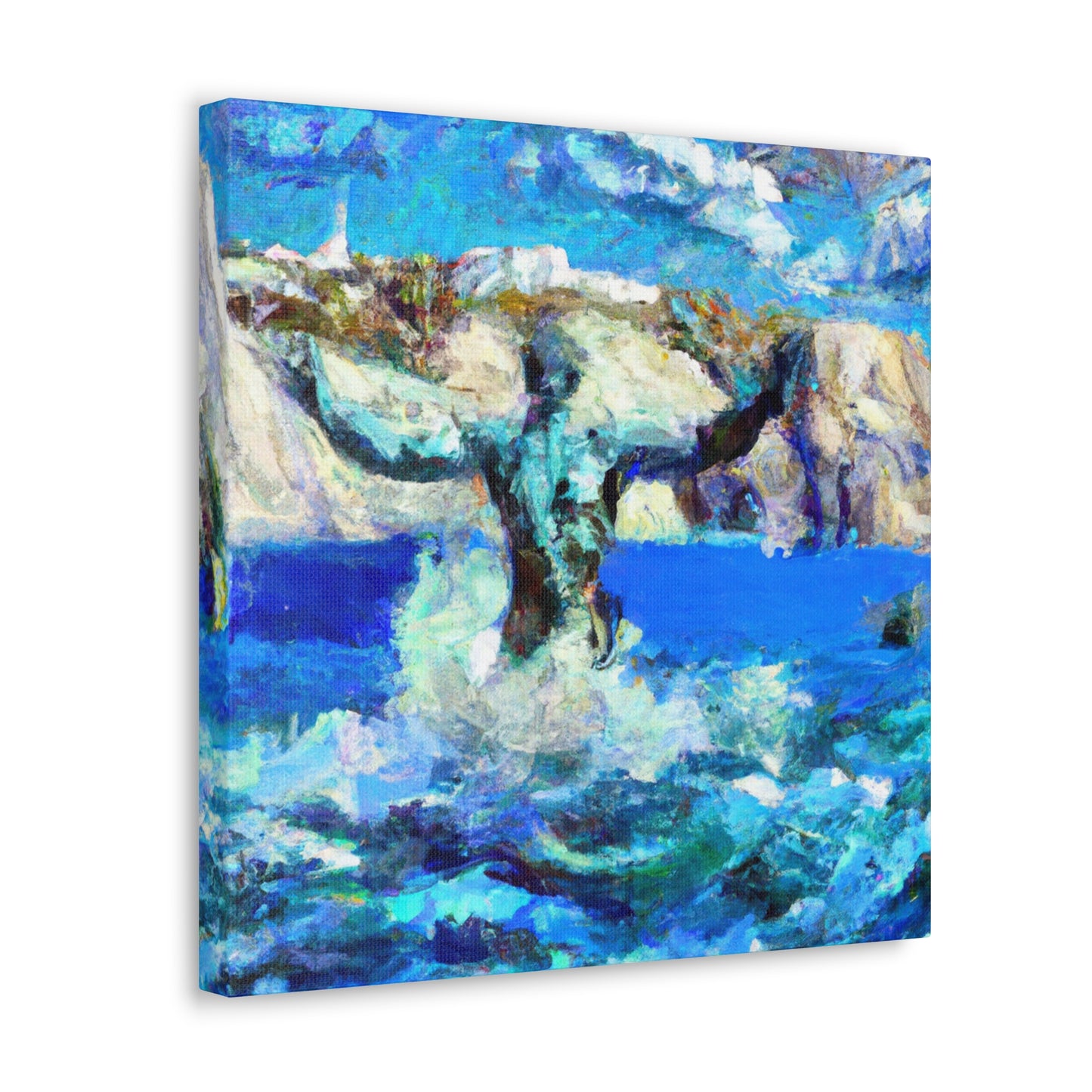 Poseidon on a Rock - Canvas