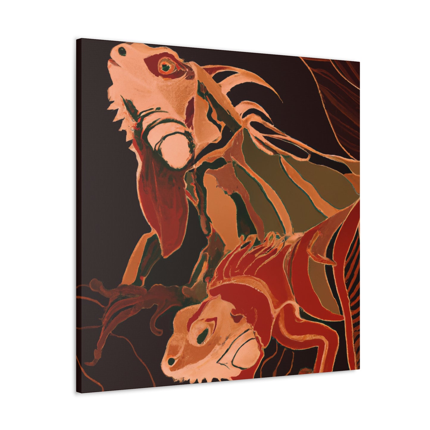 Iguanas in Art Deco - Canvas