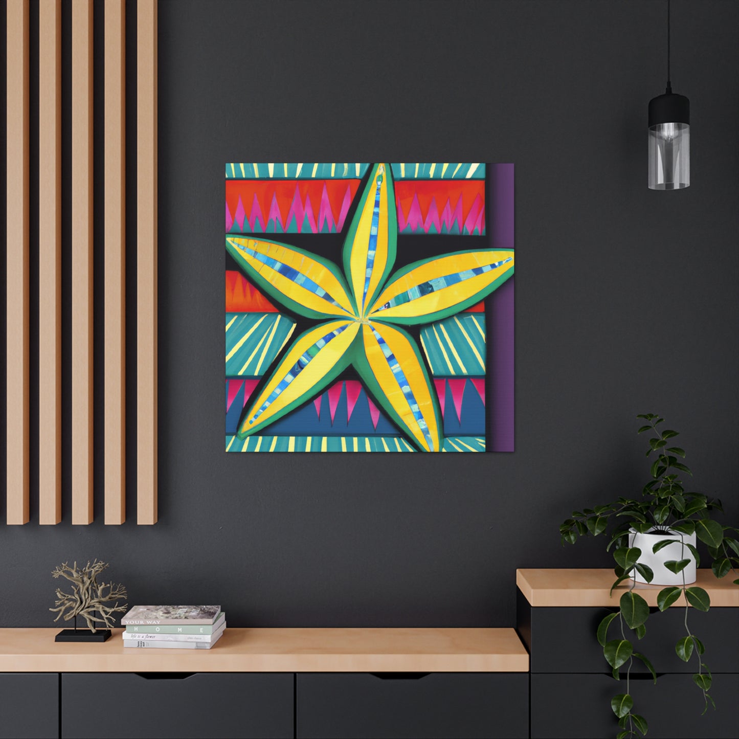 "Starfish on Midnight Beach" - Canvas