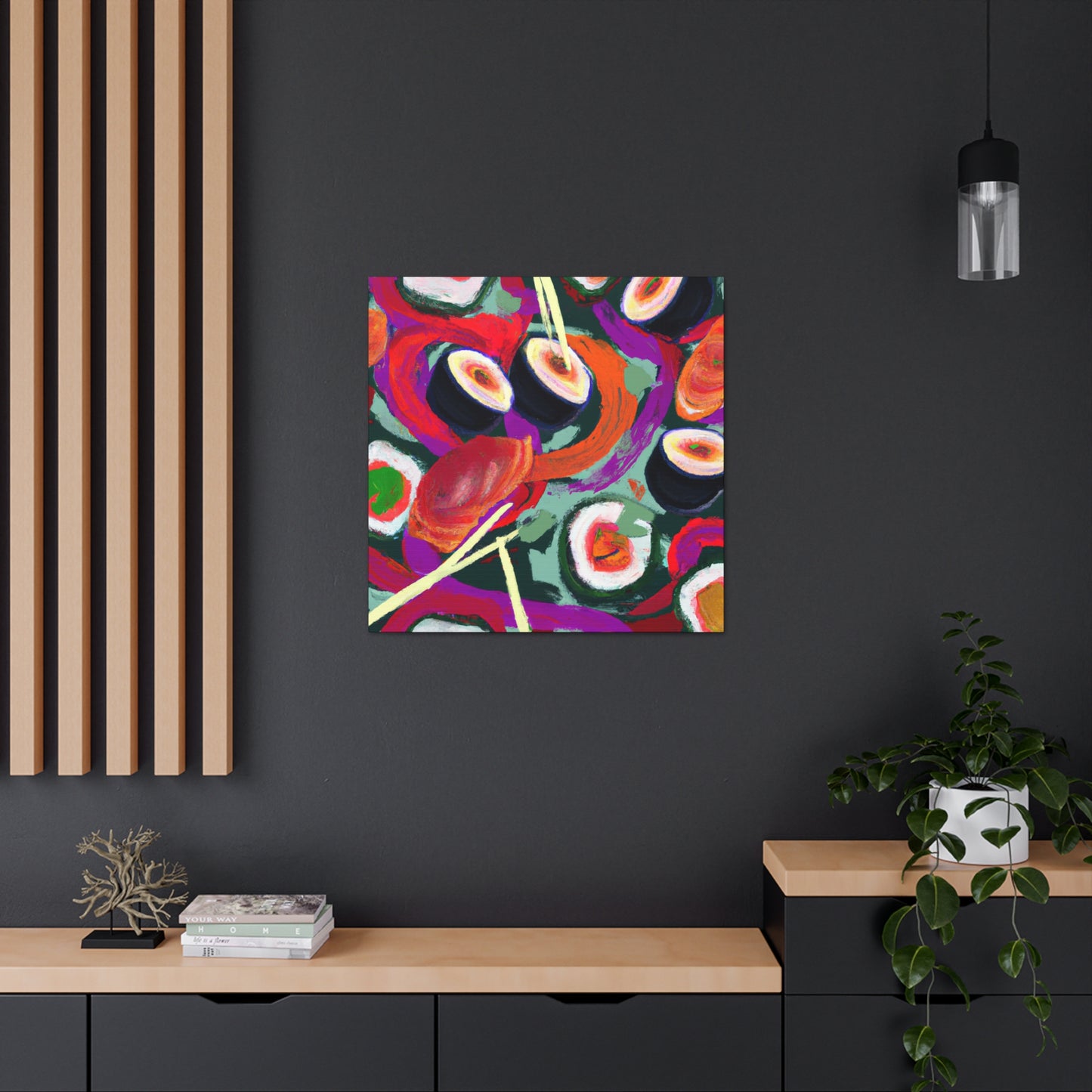 Sushi in Fauvist Hues - Canvas