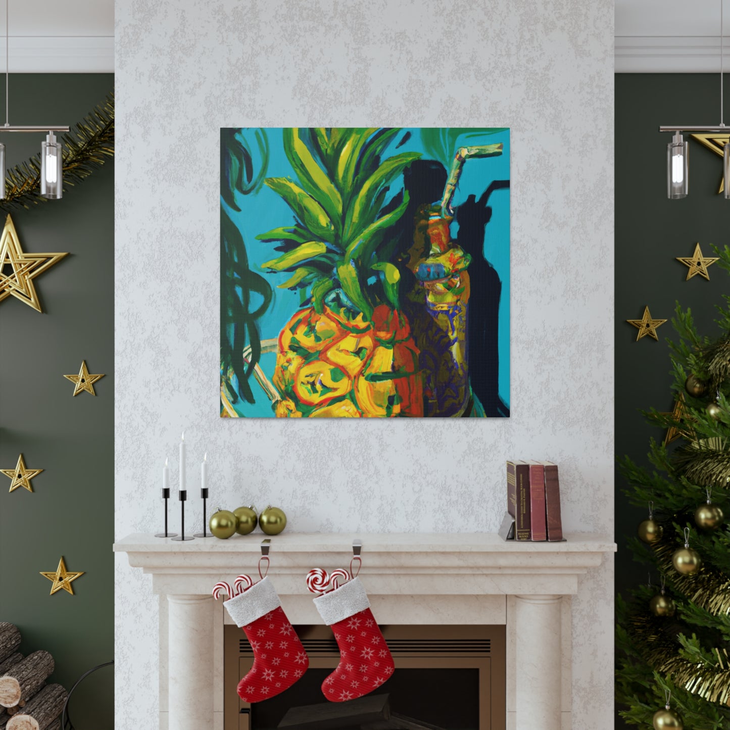 Pineapple in Neoclassicism - Canvas