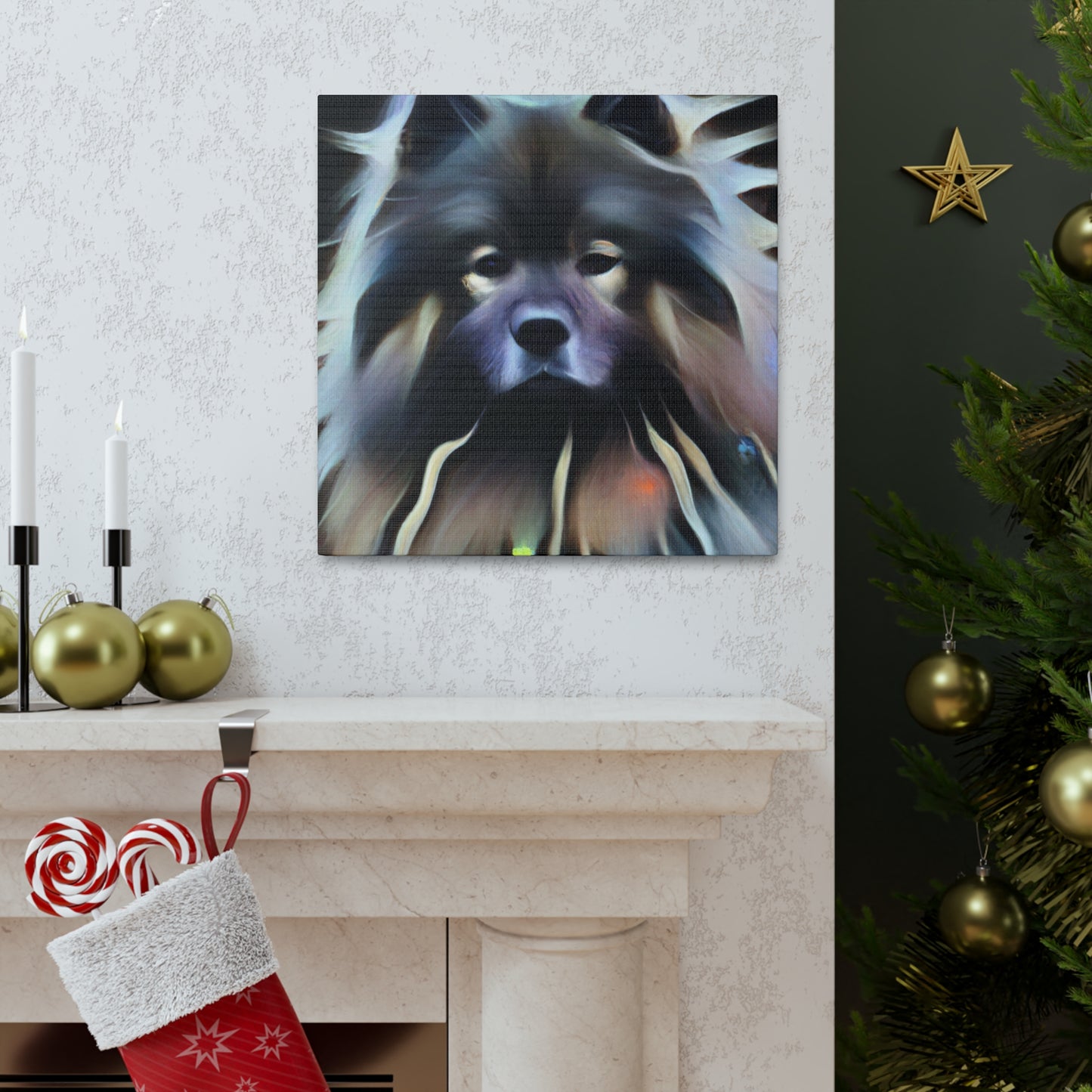 Keeshond Digital Delight - Canvas