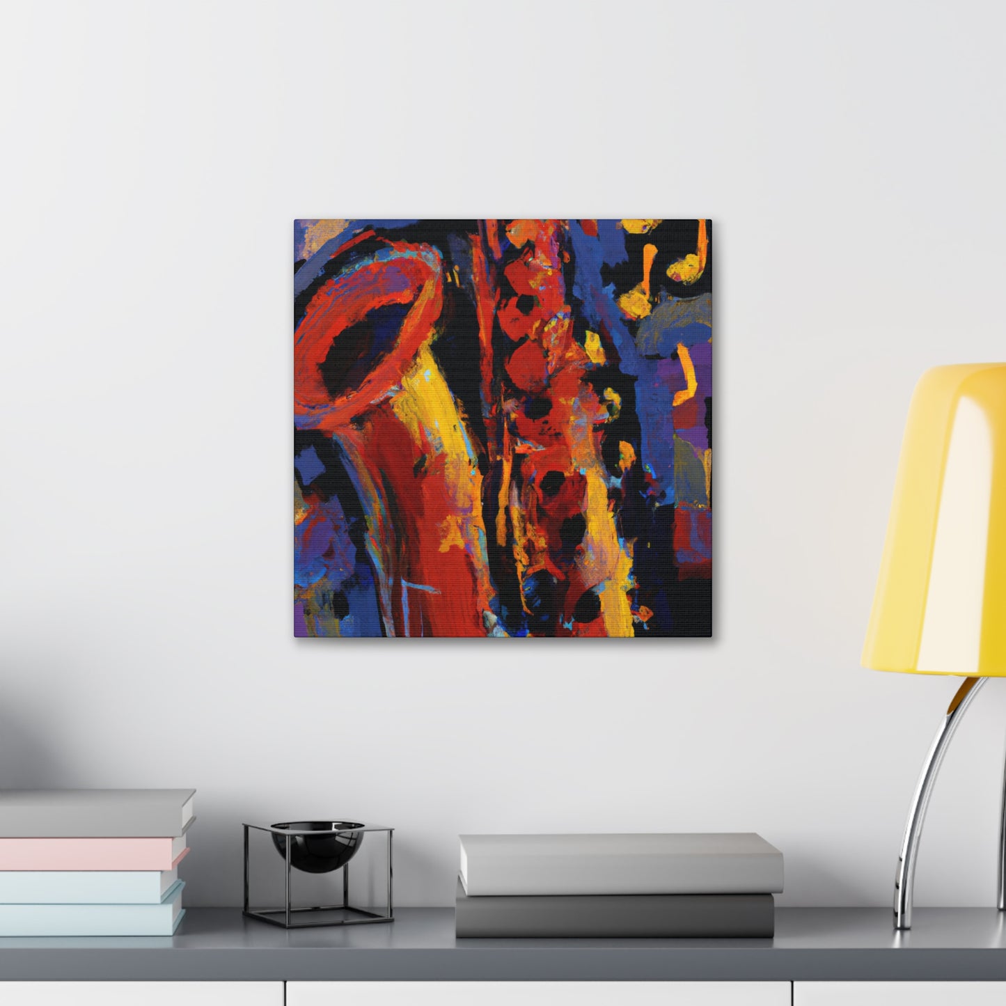 "Soulful Saxophone Symphony" - Canvas