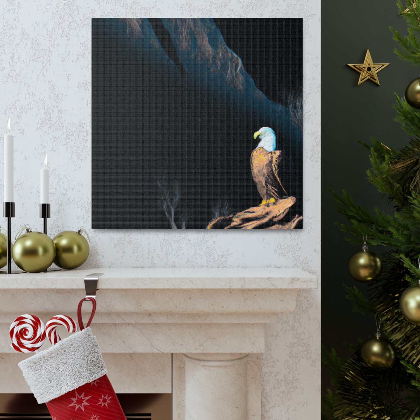 "Bald Eagle in Flight" - Canvas