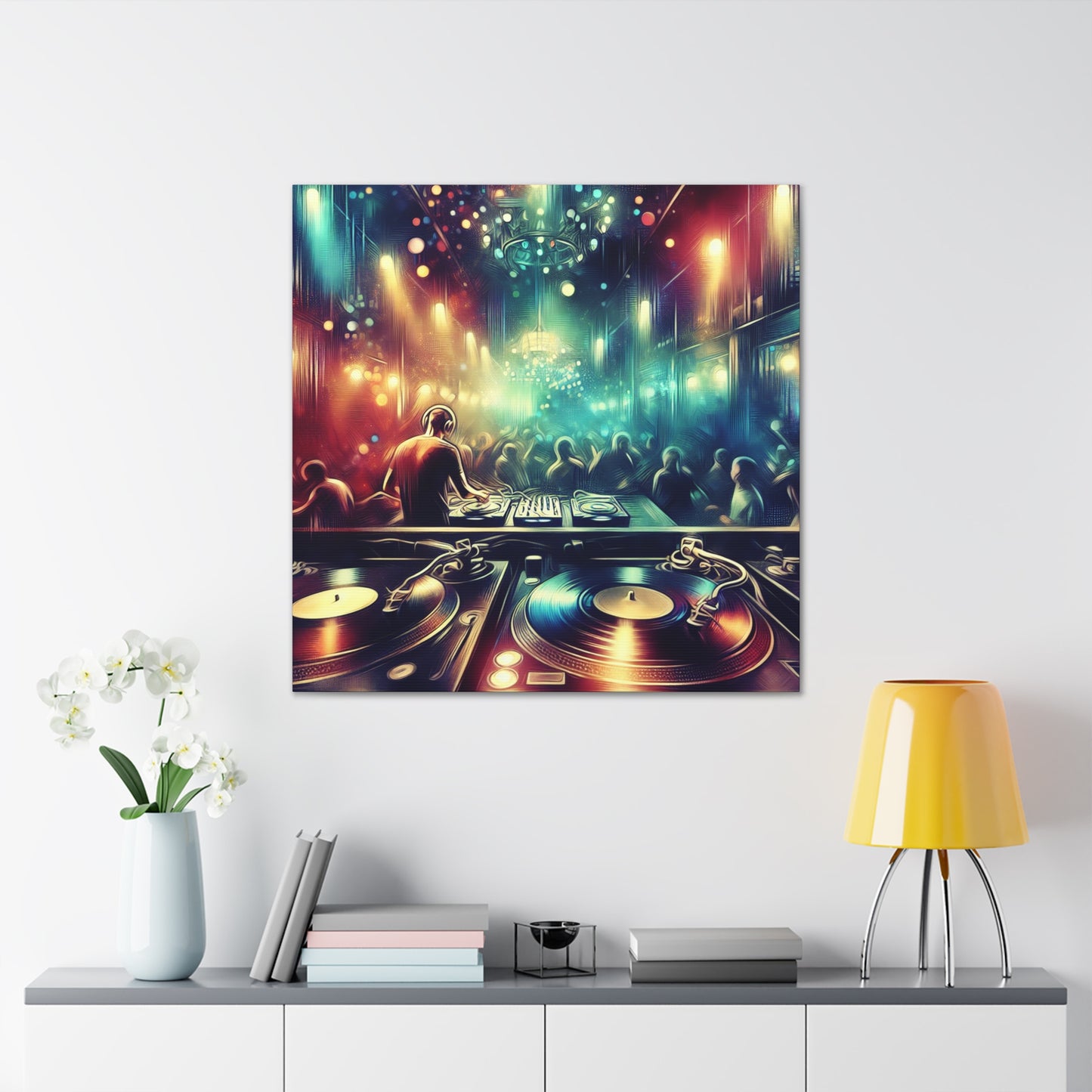 "Clubland Rhapsody Neon" - Canvas