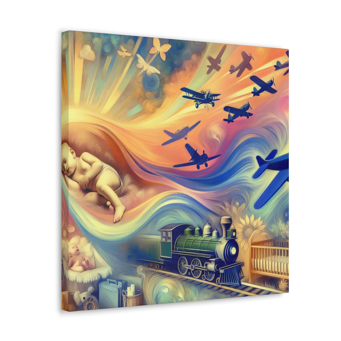 Whimsical Transportation Dreams - Canvas