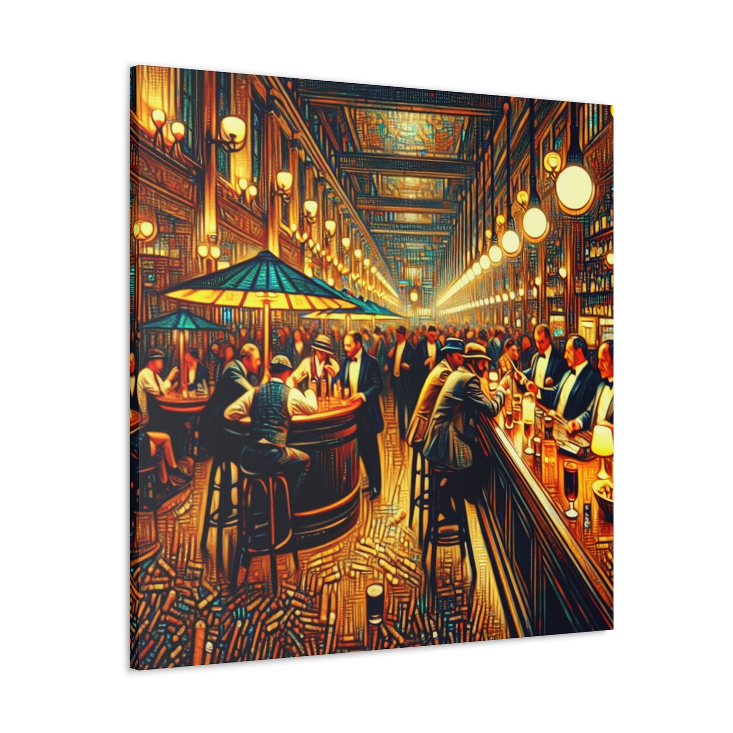 Elegant Tobacco Gathering - Canvas