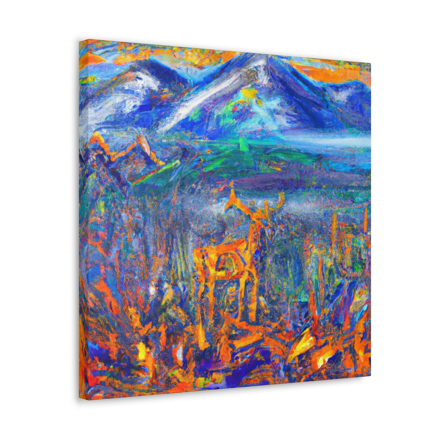 Deer in Moonlight Impression - Canvas