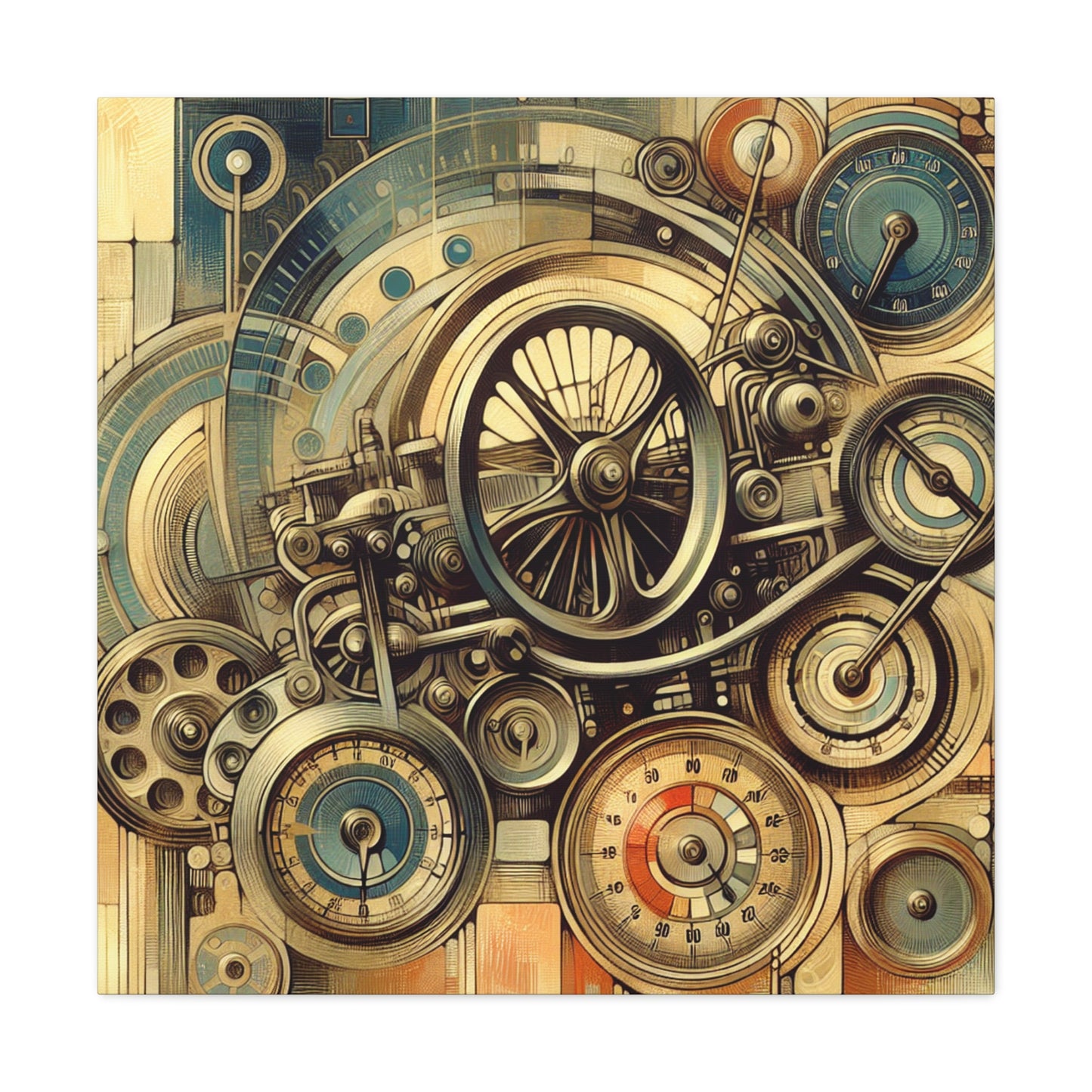 "Whirling Gauges of Velocity" - Canvas